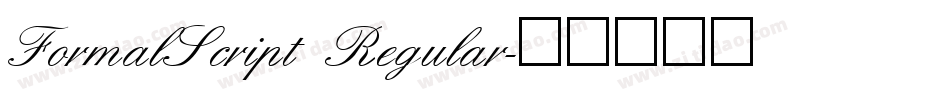 FormalScript Regular字体转换